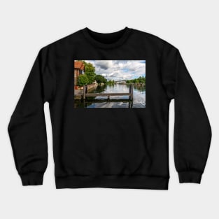 A Landing Stage at Marlow on Thames Crewneck Sweatshirt